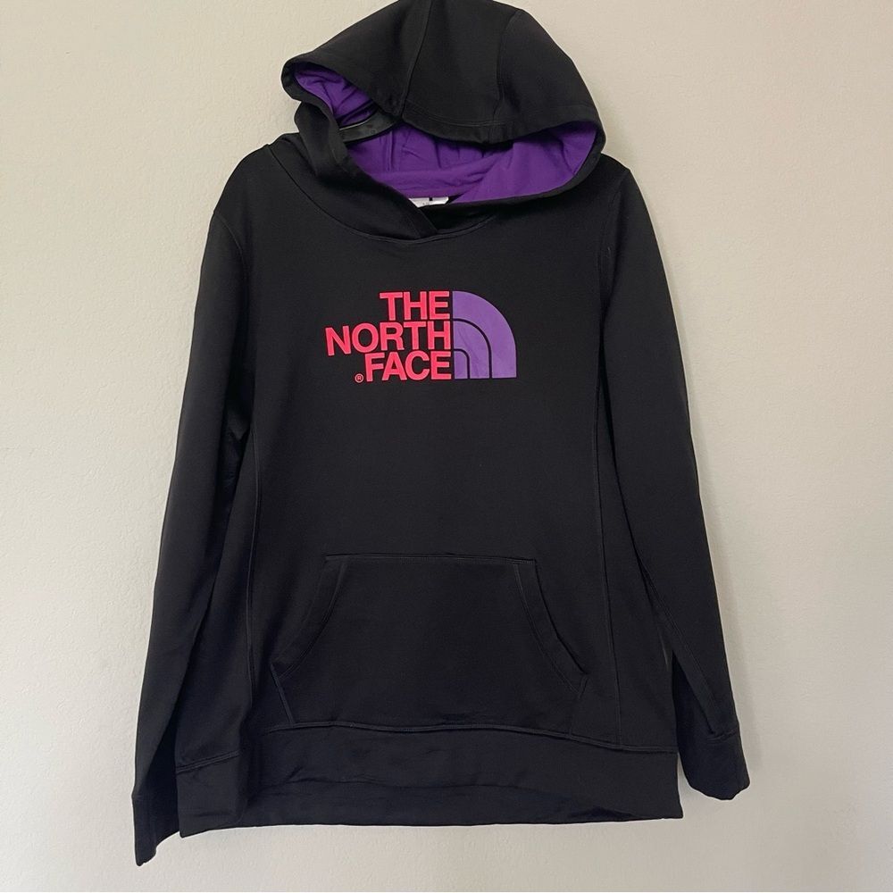 The North Face Women’s Polyester Hoodie in XL in Black Pink Purple